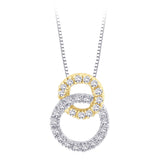 14K White and Yellow Gold