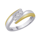 14K White and Yellow Gold