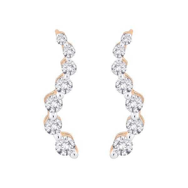 14K Rose Gold~White Diamond