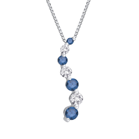 KATARINA 1/2 cttw Blue and White Diamond 