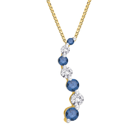 KATARINA 1/2 cttw Blue and White Diamond 