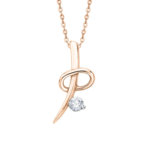 KATARINA Diamond Fashion Pendant Necklace (1/20 cttw)