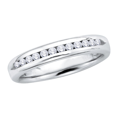 KATARINA Round Brilliant Cut Diamond Wedding Band (1/2 cttw)