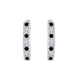 Sterling Silver~Black and White Diamond