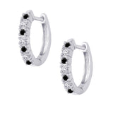 Sterling Silver~Black and White Diamond