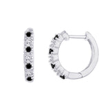 Sterling Silver~Black and White Diamond