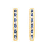 10K Yellow Gold~Blue and White Diamond