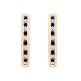 10K Rose Gold~Black and White Diamond