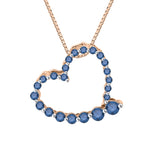 14K Rose Gold~Blue Diamond