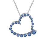 14K White Gold~Blue Diamond