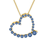 14K Yellow Gold~Blue Diamond