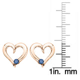 10K Rose Gold~Blue Diamond