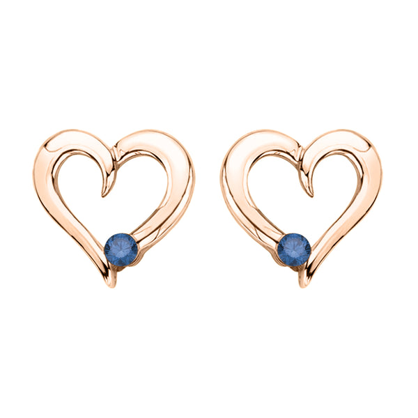 10K Rose Gold~Blue Diamond