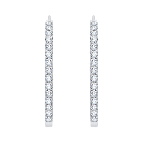 KATARINA 1/2 cttw Diamond Hoop Earrings