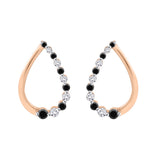 14K Rose Gold~Black and White Diamond, 10K Rose Gold~Black and White Diamond
