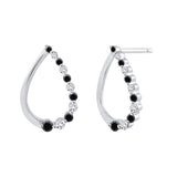 14K White Gold~Black and White Diamond, 10K White Gold~Black and White Diamond