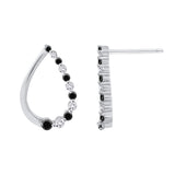 14K White Gold~Black and White Diamond, 10K White Gold~Black and White Diamond