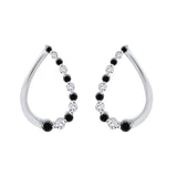 14K White Gold~Black and White Diamond, 10K White Gold~Black and White Diamond