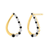 14K Yellow Gold~Black and White Diamond, 10K Yellow Gold~Black and White Diamond