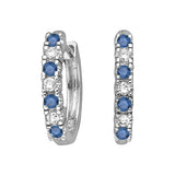 14K White Gold~Blue and White Diamond, 10K White Gold~Blue and White Diamond