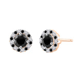 10K Rose Gold~Black and White Diamond