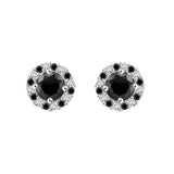 10K White Gold~Black and White Diamond