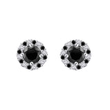 10K White Gold~Black and White Diamond