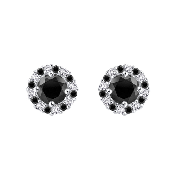10K White Gold~Black and White Diamond