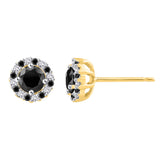 10K Yellow Gold~Black and White Diamond