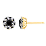 10K Yellow Gold~Black and White Diamond