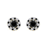 10K Yellow Gold~Black and White Diamond