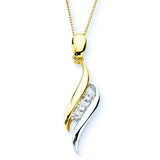 14K White and Yellow Gold