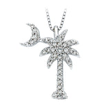 14K White Gold, 10K White Gold, Sterling Silver
