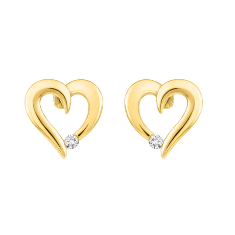 KATARINA Diamond Heart Earrings (1/10 cttw)