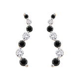 14K Rose Gold~Black and White Diamond