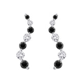 14K White Gold~Black and White Diamond