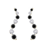 14K Yellow Gold~Black and White Diamond