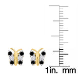 14K Yellow Gold~Black and White Diamond, 10K Yellow Gold~Black and White Diamond