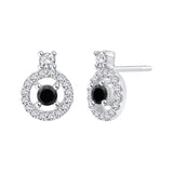 14K White Gold~Black and White Diamond, 10K White Gold~Black and White Diamond
