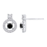 14K White Gold~Black and White Diamond, 10K White Gold~Black and White Diamond