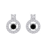14K White Gold~Black and White Diamond, 10K White Gold~Black and White Diamond