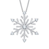 KATARINA 1/10 cttw Diamond "Snow Flake" Pendant Necklace