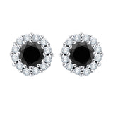 14K White Gold~Black and White Diamond, 10K White Gold~Black and White Diamond