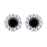 14K White Gold~Black and White Diamond, 10K White Gold~Black and White Diamond