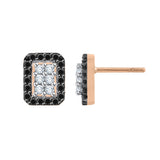 14K Rose Gold~Black and White Diamond, 10K Rose Gold~Black and White Diamond