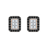 14K Rose Gold~Black and White Diamond, 10K Rose Gold~Black and White Diamond