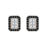 14K Rose Gold~Black and White Diamond, 10K Rose Gold~Black and White Diamond