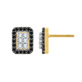 14K Yellow Gold~Black and White Diamond, 10K Yellow Gold~Black and White Diamond