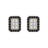 14K Yellow Gold~Black and White Diamond, 10K Yellow Gold~Black and White Diamond