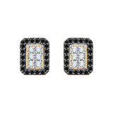 14K Yellow Gold~Black and White Diamond, 10K Yellow Gold~Black and White Diamond